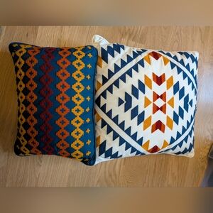 Pendleton Blue and Orange  Pillows